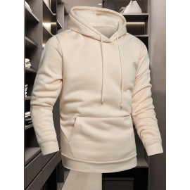 Men's OUTLAW Graphic Hooded Sweatshirt - Black with White Bold Lettering, Heavyweight 300gsm Pullover Hoodie, Casual Winter Warmth, Machine Washable, Streetwear & Outdoor Wear with Chest Pocket & Adjustable Hood