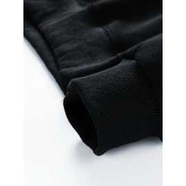 Men's Casual Athletic Sweatshirt - Color Block, Crew Neck, Polyester Blend, Perfect for Outdoor Activities, for Autumn, Spring