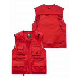 Men's Custom Logo Tactical Vest with ized Logo Printing - Heavy-Duty Multi-Pocket -Grade Vests for Outdoor,, - All-Season Wear (, MOLLE System Compatible, Durable Vest) - Add Your Logo