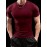 5pcs Men'S Short Sleeve Ribbed Knit T-Shirts - Breathable & Comfortable, Casual Solid Color Crew Neck Tees for Spring/Summer, Lightweight Polyester Blend, Perfect for Casual Attire, Spring Summer Apparel | Casual Style | Comfortable Fit