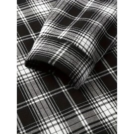 3pcs Men'S Scandinavian Vintage Plaid Shirt Set - Loose Fit, Breathable Rayon, Long Sleeve with Button-Up Design, Perfect for Fall & Spring Casual Wear, Casual Wear Shirts|Vintage Plaid Shirt|Asymmetrical Hemline, Thick