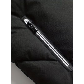 Men'S Classic Warm Padded Sleeveless Vest with Stand Collar - Quilted Waistcoat Jacket, Zipper Closure, Polyester, Solid Color, Regular Fit for Fall/Winter Casual & Sports Wear, Winter Jacket, Quilted Design, Durable Construction