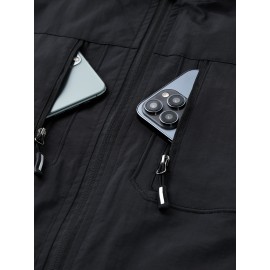 6801 Multi-Pocket Outdoor Vest - Sleeveless Stand Collar Casual Hiking & Travel Vest with Multiple Pockets, Durable Non-Stretch Fabric, All-Season Use, Hand Washable, Hiking Gear, Secure Zipper Closure