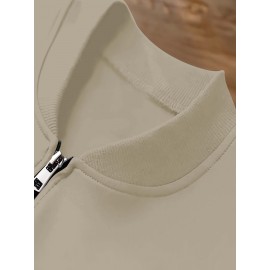 Men's Stylish African Print Zip-Up Jacket - Slim Fit, Beige with 