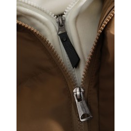 Men'S Hooded Vest - Thickened Warm Sleeveless Jacket with Zipper Closure, Red & Color Block Design, Polyester Lining, Casual Style for Cold Weather, Unisex Couple'S Outerwear, Multiple Colors Available, Winter Vest, Cold Weather Apparel