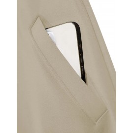 Men's African Tribal Art Print Slim-Fit Bomber Jacket - Black Zip-Up Stand Collar Streetwear Coat with Pockets, Machine Washable Polyester for Autumn/Winter Casual Wear, Sleek Knit Texture